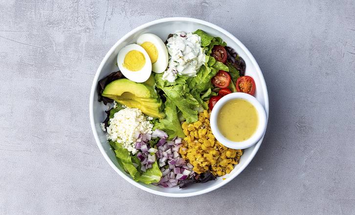 Order Roasted Corn and Avocado Cobb Salad food online from Zoe's Kitchen store, Montgomery on bringmethat.com