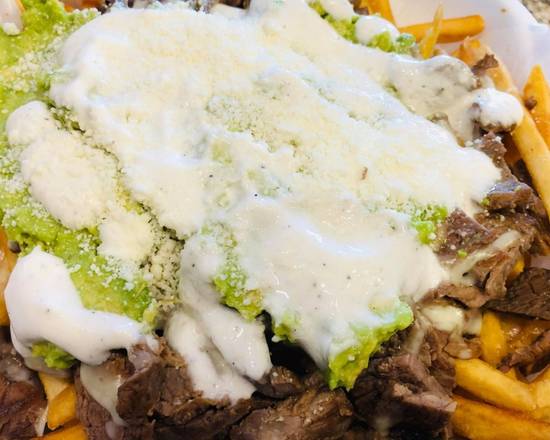 Order Carne Asada Fries food online from Herencias Mexican Food store, San Diego on bringmethat.com
