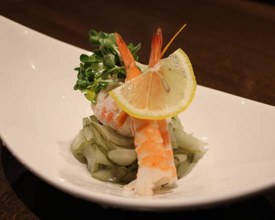 Order Crab & Shrimp Sunomono food online from O2 Restaurant store, Simi Valley on bringmethat.com