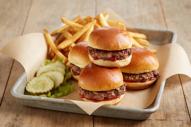 Order Sliders With Fries* food online from Bj Restaurant & Brewhouse store, San Diego on bringmethat.com