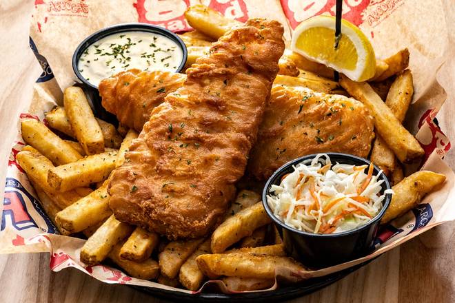 Order Beer-Battered Fish & Chips food online from Arooga's Route 11 store, Mechanicsburg on bringmethat.com
