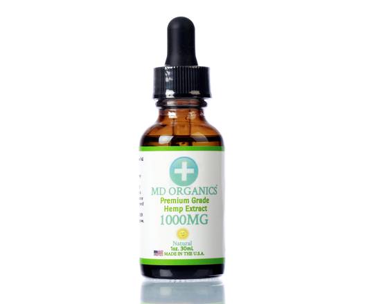 Order 1000mg Premium Grade Extract Tincture Oil Natural Flavor food online from Md Organics store, Boca Raton on bringmethat.com