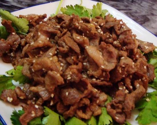 Order 6.7 Sauteed Lamb with Cumin 孜然羊肉 food online from Shandong Bao House store, Seattle on bringmethat.com