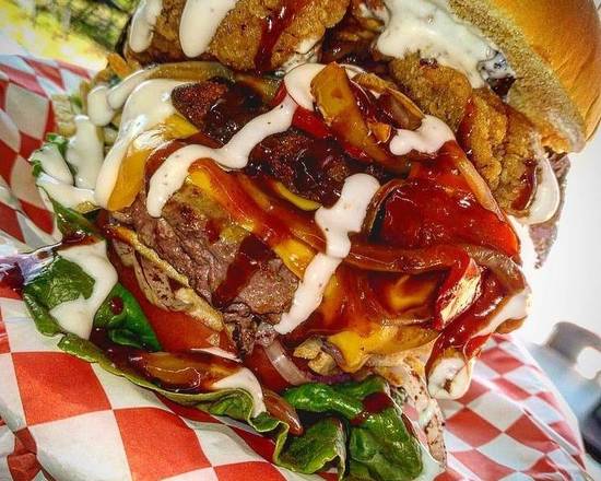 Order Shik-Shak Burger ((HALAL))(Hamburguesa Shik-Shak) food online from Shik store, Miami on bringmethat.com