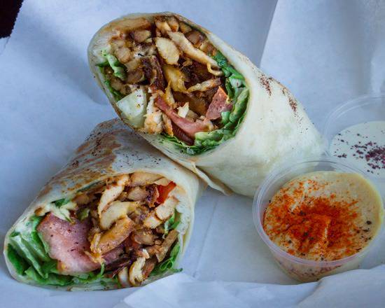 Order Chicken Shawarma Toasted Wrap food online from Layla's Falafel store, Stamford on bringmethat.com