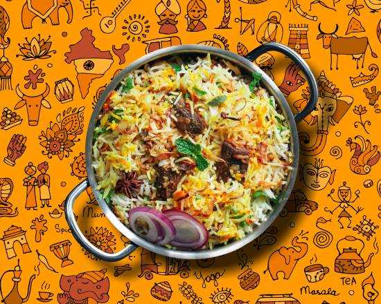 Order Peshawari Lamb Biryani food online from Gunpowder Cafe store, Laurel on bringmethat.com