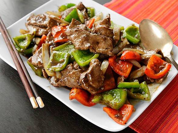 Order Beef With Black Pepper Sauce food online from Hong Kong Alleys Kitchen store, Union Park on bringmethat.com