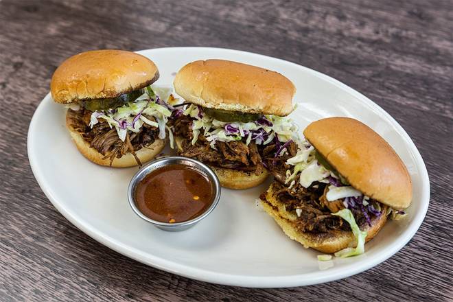 Order Pulled Pork Sliders food online from Wood Ranch BBQ & Grill store, Rancho Santa Margarita on bringmethat.com