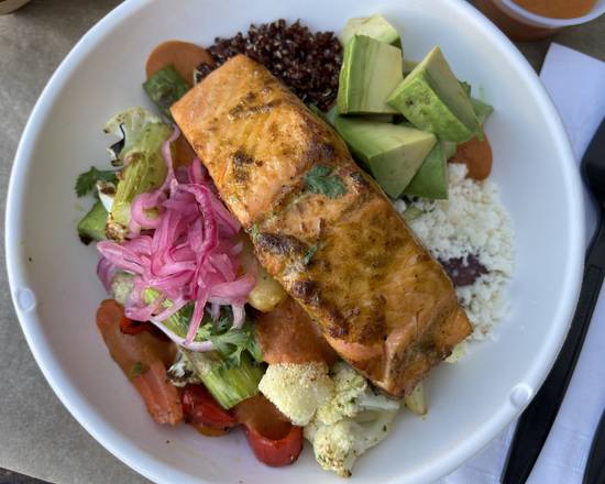 Order SALMON BOWL  food online from Lito's Kitchen store, Garland on bringmethat.com