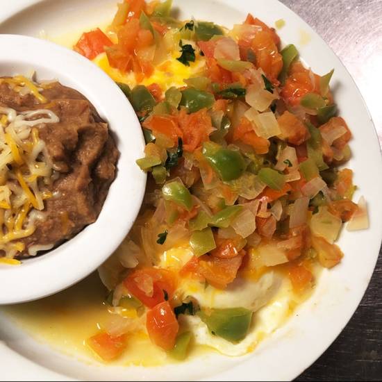 Order Huevos Rancheros food online from Vivian Millennium Cafe store, Studio City on bringmethat.com