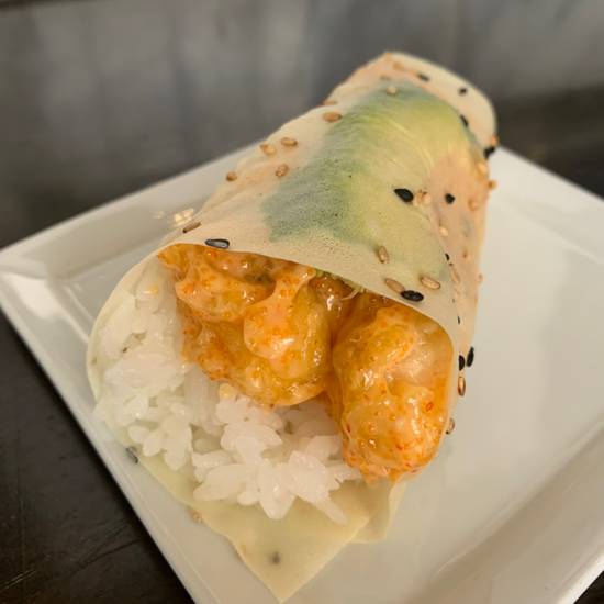 Order Rock Shrimp Temp Hand Roll food online from Yu-n-mi store, Beverly Hills on bringmethat.com