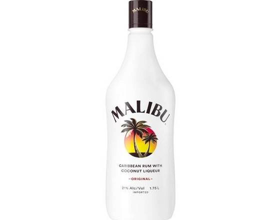 Order Malibu, 1.75L rum (21.0% ABV) food online from Woodbury Wine & Spirits store, ORLANDO on bringmethat.com