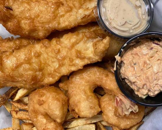 Order Beer Battered Fish and Shrimp food online from Barrel Junction store, Shaler Township on bringmethat.com