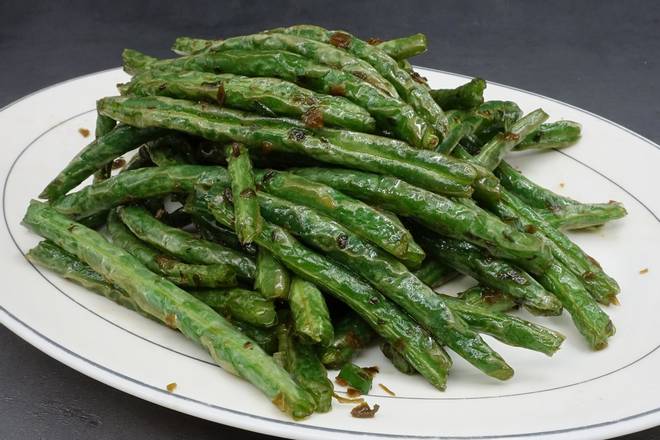 Order 303.Stir-Fried String Beans 干扁四季豆 food online from China Chalet store, Florham Park on bringmethat.com