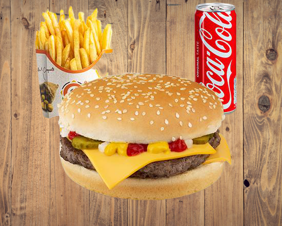 Menu royal cheeseburger
