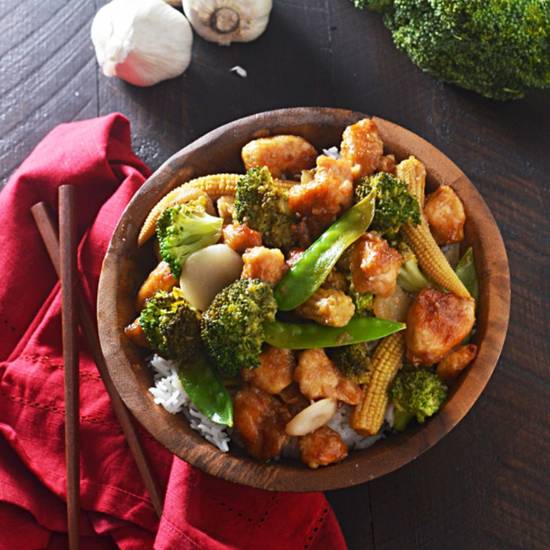 Order 80. Chicken with Garlic Sauce food online from Excel Chinese Restaurant store, South Chesterfield on bringmethat.com