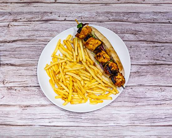 Sandwich brochette poulet
