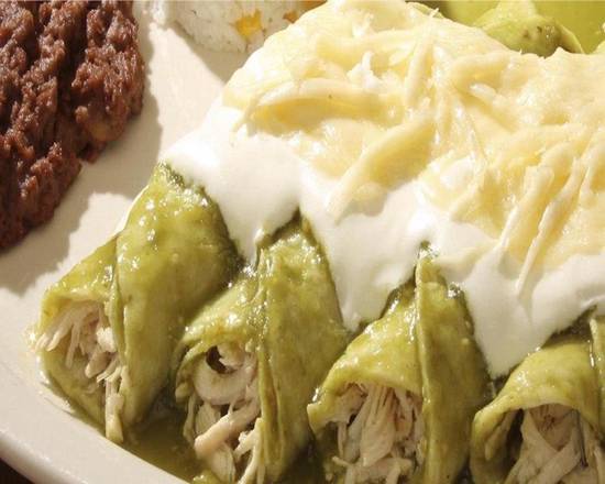Order Enchiladas Suizas food online from Chihua Restaurant & Bar store, El Paso on bringmethat.com