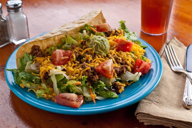 Order Taco Salad food online from El Chico store, Tulsa on bringmethat.com