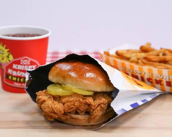 Order Krispy Chicken Sandwich with 1 Small Side and Drink food online from Krispy Krunchy Chicken store, Doraville on bringmethat.com