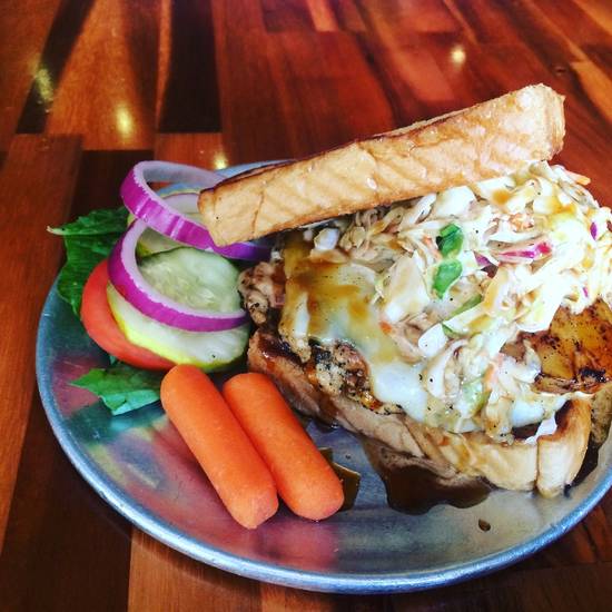 Order Flying Hawaiian Burger food online from Smokin Thighs 4400 store, Nashville on bringmethat.com