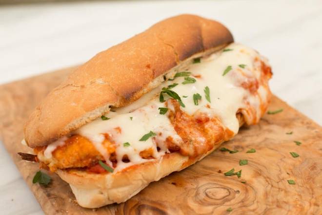 Order CHICKEN PARMIGIANA SUB food online from Portofino italian restaurant store, Charlotte on bringmethat.com
