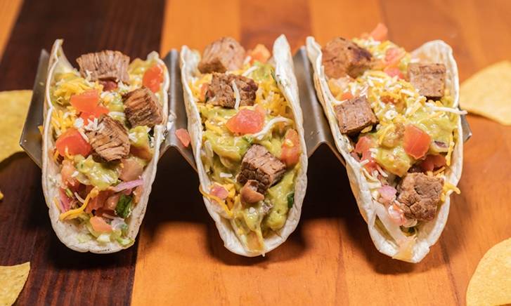 Order Steak Taco Platter (Chips Included) food online from Xochimex Cantina Grill store, Miami on bringmethat.com