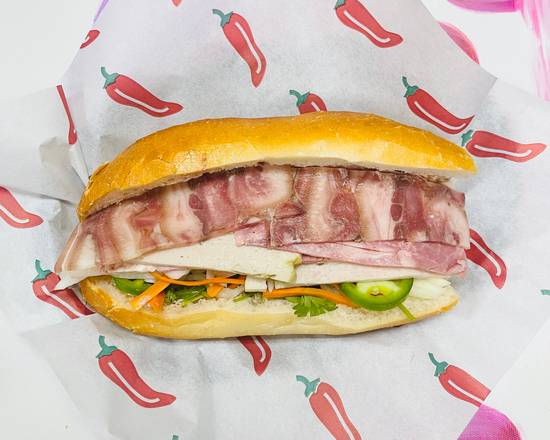 Order M1. Three Kind of Ham- Bánh Mì Thịt Nguội food online from Pho Binh Minh store, Maple Valley on bringmethat.com