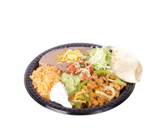 Order Combo #16 (Steak Fajitas Plate) food online from Muchas Gracias store, Josephine County on bringmethat.com