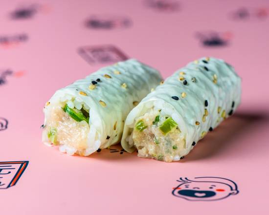 Order Spicy Hamachi & Wasabi Handroll food online from Krispy Rice store, Hanover on bringmethat.com