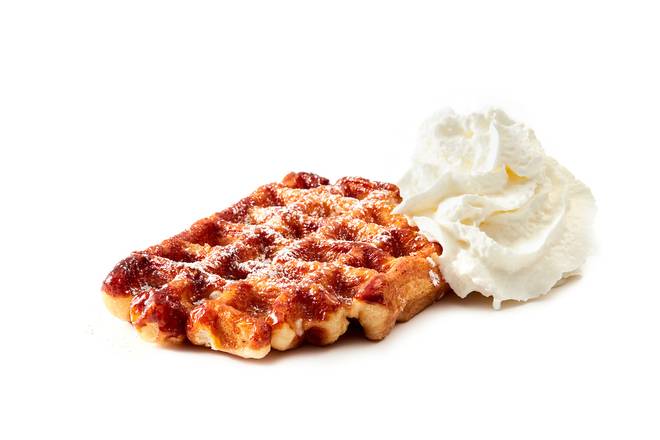 Order The Whipped Cream Waffle food online from Zinneken Belgian Waffles store, Glastonbury on bringmethat.com