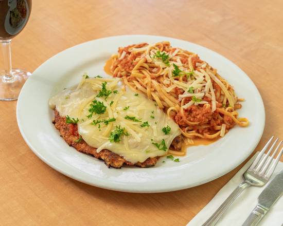 Order Chicken Parmigiana food online from Buttercup Kitchen Family Restaurant store, Vallejo on bringmethat.com