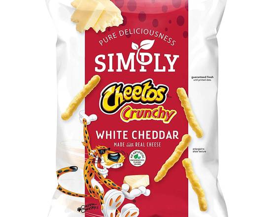 Order Cheetos Simply White Cheddar Crunchy 2.5oz food online from Fresko Market store, Miami on bringmethat.com