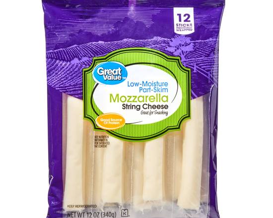Order Mozzarella String Cheese Sticks 12 Count food online from Fresko Market store, Miami on bringmethat.com