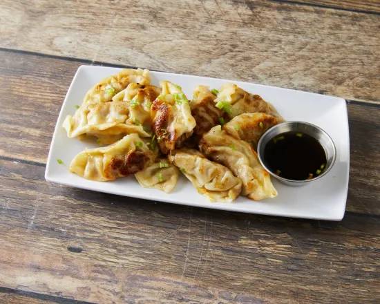 Order Japanese Beef Dumplings (10 pieces) food online from Joy Yee's Noodles store, Naperville on bringmethat.com