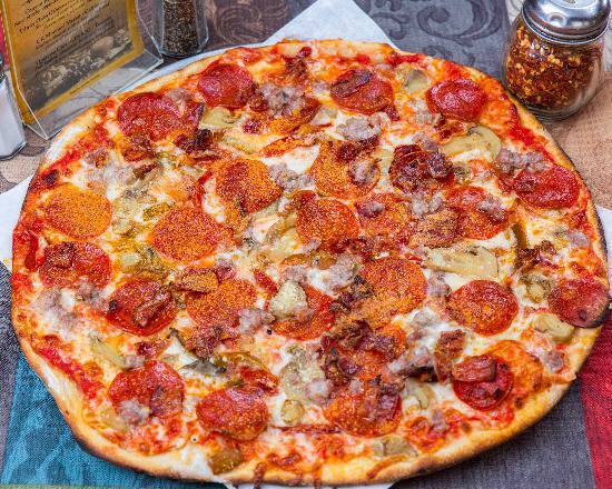 Order 16" Works Pizza food online from Marco Pizzeria & Restaurant store, Branford on bringmethat.com