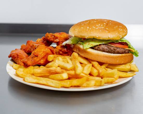 Order Cheeseburger, Party Wings (5 pcs), & Fries food online from Tasty Shop store, Tampa on bringmethat.com