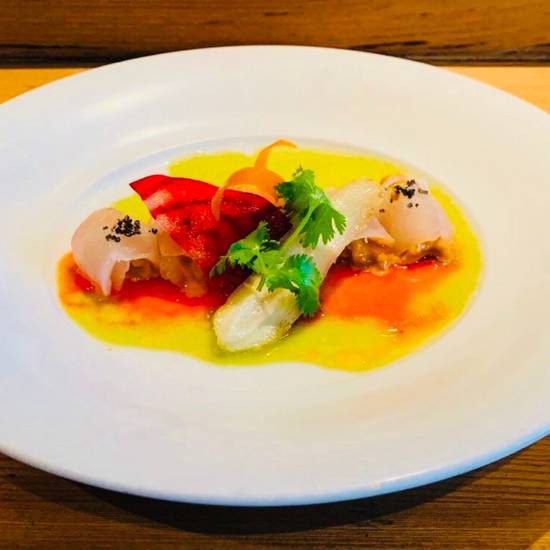 Order Uni and White Fish with Jalapeno Dressing food online from Matsuhisa store, Beverly Hills on bringmethat.com