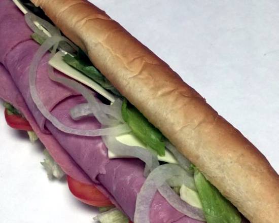 Order (12") whole cold ham & cheese  food online from Kenny's Sub Shop store, Beltsville on bringmethat.com