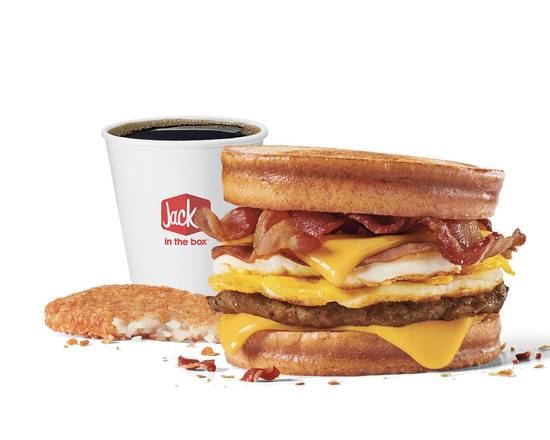 Order Loaded Breakfast Sandwich Combo food online from Jack In The Box store, Midland on bringmethat.com