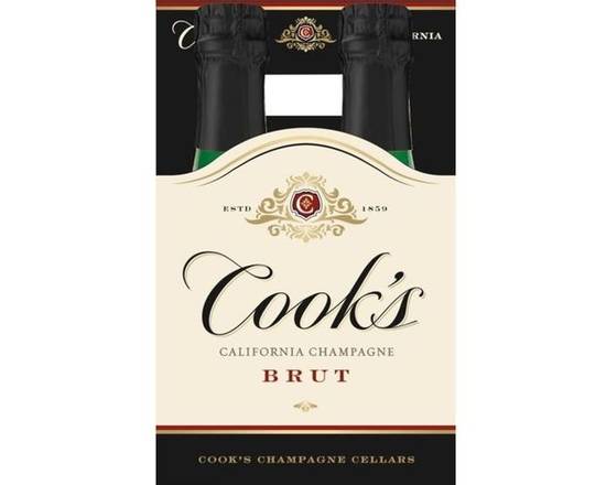Order Cook's BRUT, 750mL sparkling wine (11.5% ABV) food online from Golden Ox Liquors store, Saint Augustine on bringmethat.com