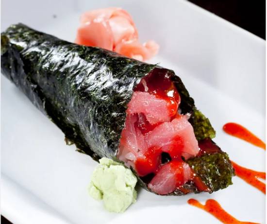 Order Spicy Tuna Temaki food online from Akashi Japanese Restaurant store, Miami on bringmethat.com