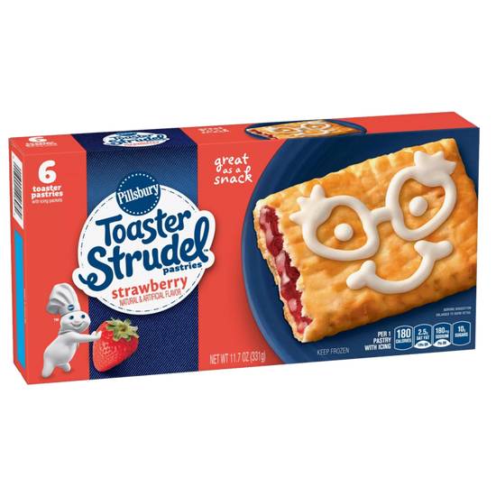 Order Pillsbury Frozen Strawberry Toaster Strudel 6ct 11.5oz food online from Everyday Needs by Gopuff store, Tampa on bringmethat.com