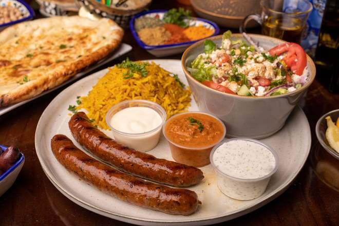 Order Merguez Platter food online from Kabob Xpress store, Evansville on bringmethat.com