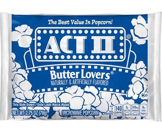 Order Act II Popcorn Butter Lovers 2.75oz food online from George's Market store, San Francisco on bringmethat.com
