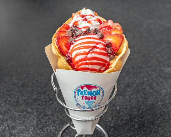 Order Strawberry Dream Bubble Waffle food online from French Touch store, Los Angeles County on bringmethat.com