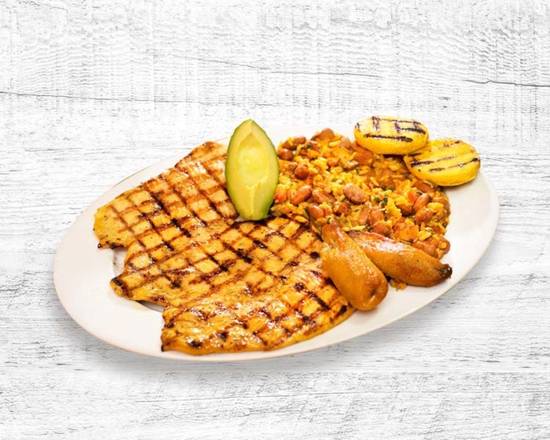 Order Pechuga Asada Con Calentado food online from Noches De Colombia store, Fairview on bringmethat.com