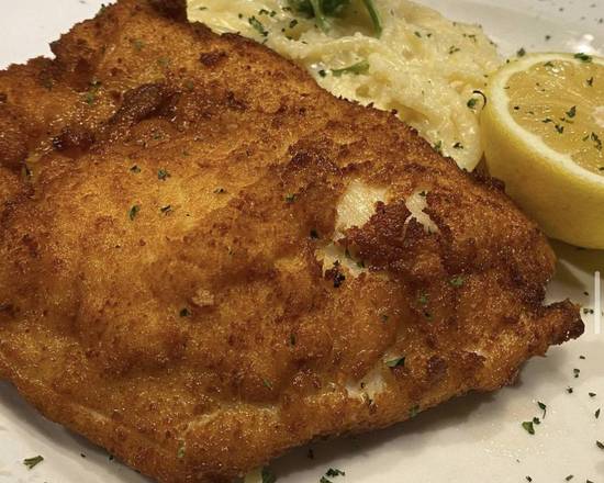 Order Chicken Milanese w Spaghetti food online from Caffe Di Mauro store, Miami Beach on bringmethat.com