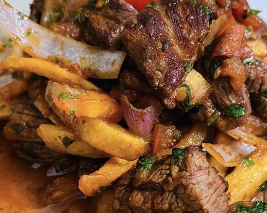 Order Lomo Saltado food online from Bolivar Restaurant and Lounge store, Miami Beach on bringmethat.com