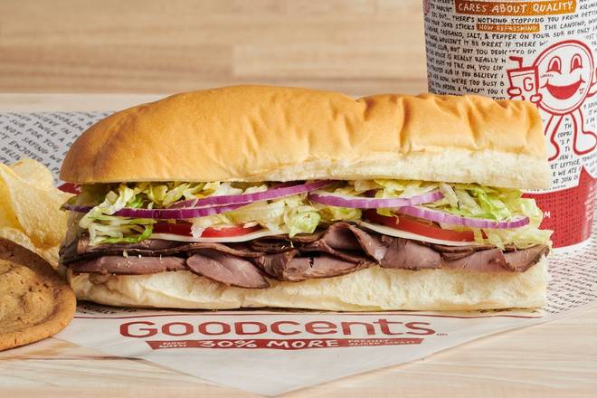 Order Slow-Cooked Roast Beef food online from Goodcents store, Lincoln on bringmethat.com